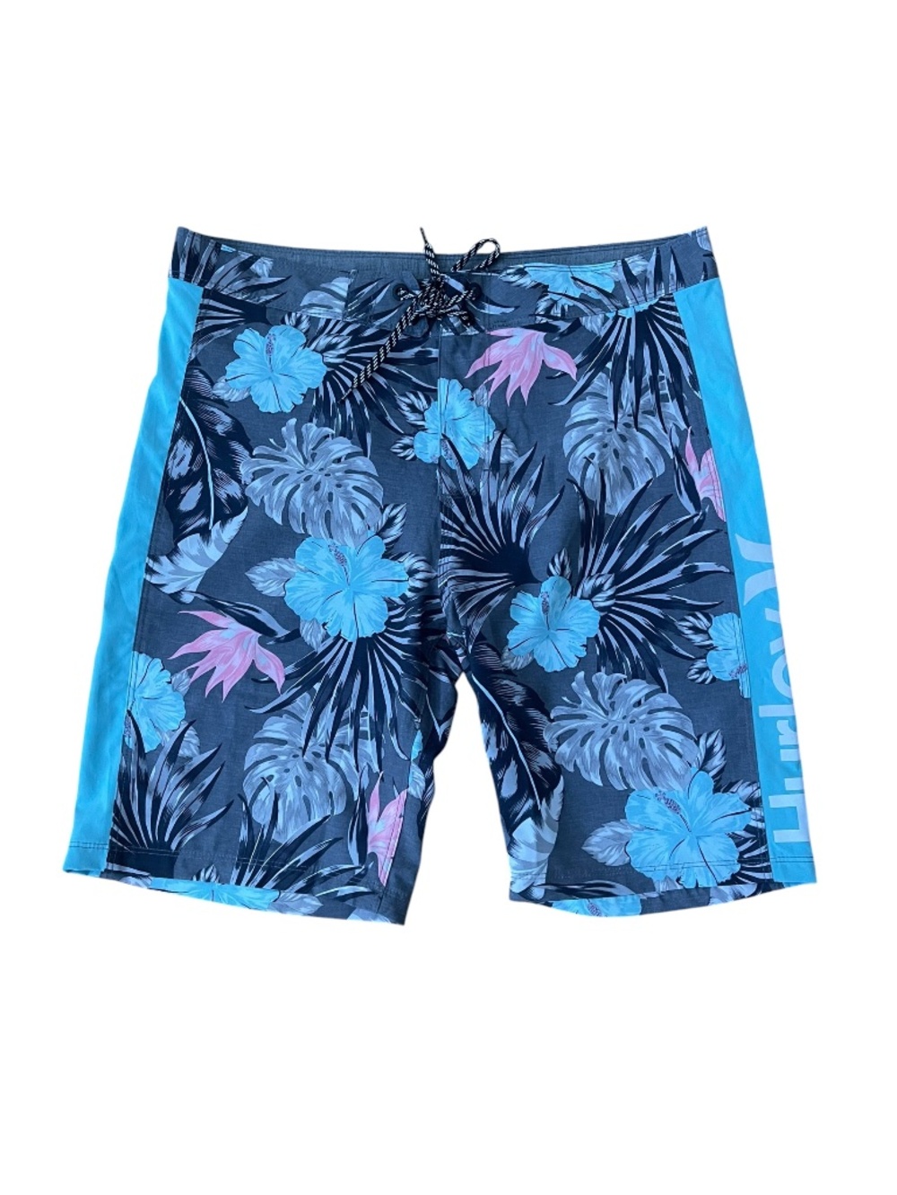 Hurley Shorts Mens 32 Blue Board Shorts Obsidian Outdoors Beach Surf